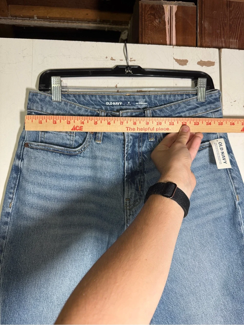 Old Navy High Rise Curvy OG Straight Jeans Secret Smooth Pockets Blue Sz 8P NWT